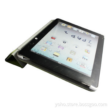 PU Slip Leather Cover for New iPad with Multi-functional for Silicone Material